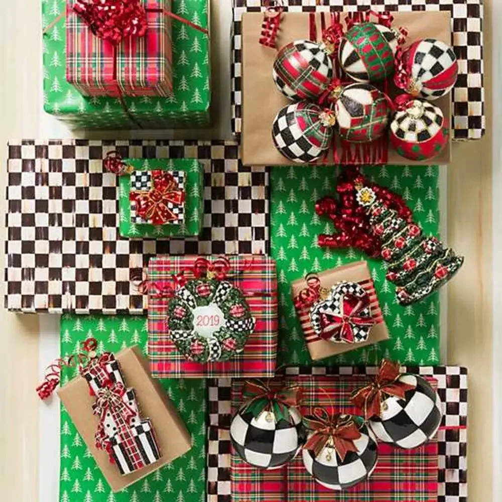MacKenzie-Childs Jester Fancy Ornaments Large Set of 3 New